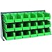 Quantum Storage Systems QBR-3619-230-18CL Ultra Bin Complete Bench Rack Package with 18 Ultra Bins, 36" x 8" x 19" , Clear