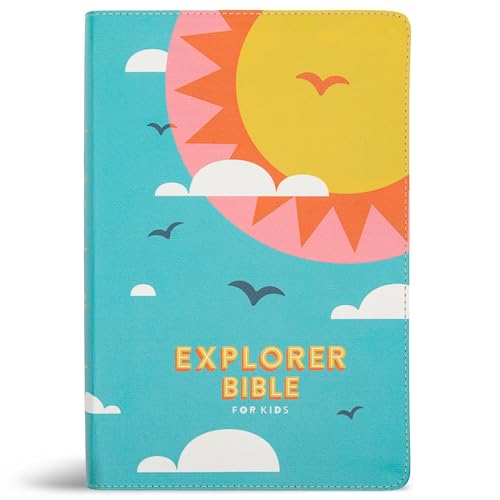 CSB Explorer Bible for Kids, Hello Sunshine LeatherTouch, Red Letter,
