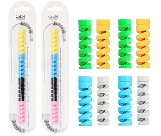 Gadget Nasha Cable Organiser Spiral Shape, Charger Cable Protector for Wires, Cord Protective Cable Cover (13 x Set of 4) - 52 pcs (B0D9NQ6KZ6) Amazon Price History, Amazon Price Tracker