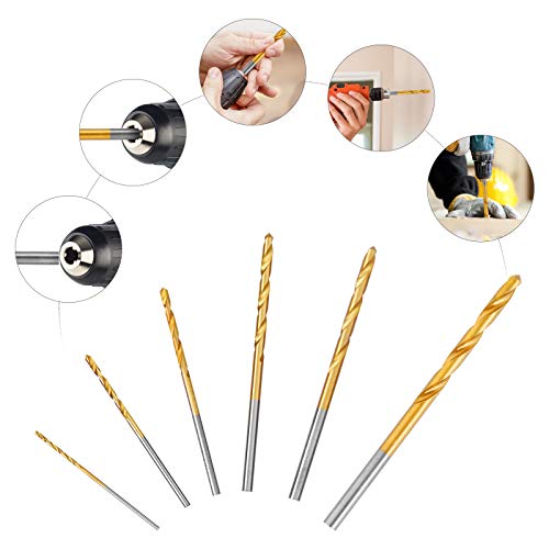 image for AimmiNate 60 PCS Mini Drill Bits Set, 1/8 1/16 3/64 5/64 3/32 7/64 Sma
