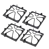W10447925 Stove Grates Replacement for Whirlpool Stove Top, Gas Burner Range Grate for Maytag Amana Inglis Kirkland Cooktop Parts, Range Surface Grate Cast Iron Oven Grates Burner Rack Sets 4 Pack