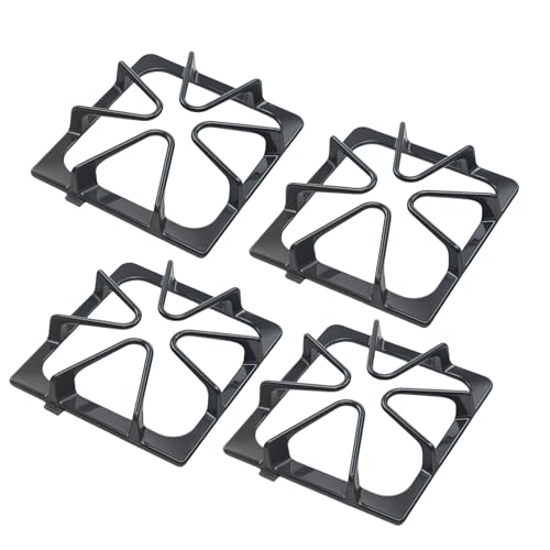 W10447925 Stove Grates Replacement for Whirlpool Stove Top Gas Burner Range Grate for Maytag Amana Inglis Kirkland Cooktop Parts Range Surface Grate Cast Iron Oven Grates Burner Rack Sets 4 Pack