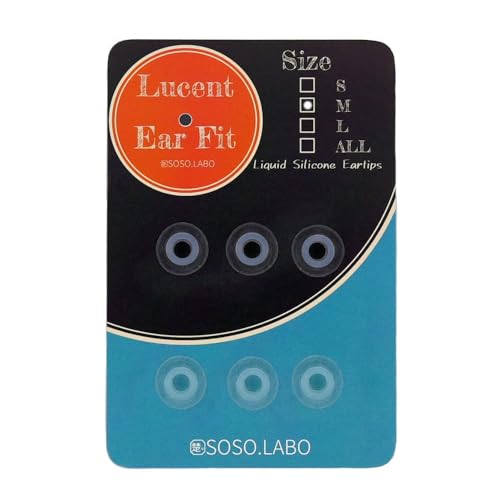 SOSO.LABO Lucent Ear Fit �C���[�s�[�X �����x�����t�̃V���R���f�ލ̗p ���[�Z���g�C���[�t�B�b�g �C���[�`�b�v ��h�� �ሳ�� ���Չ� (M�T�C�Y3�Z�b�g)