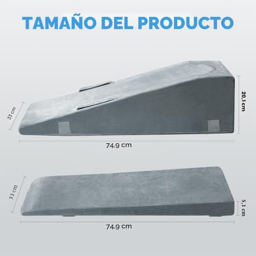 Miniatura 7 de Kohentact Almohada De Elevación De Piernas, Cojín De Cuña De Espuma Premium Ajustable, Alivia El Dolor Articular Postoperatorio, Curva Ergonómica Para Mejorar La Circulación Sanguínea