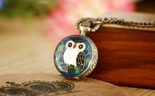 Image of JewelryWe Vintage Pocket Watch Cool Gear Steampunk Retro Pendant Necklace Watches for Men Women Halloween Costumes Daily and Office
