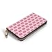 Produktbild JHGFG Niedliche Schweine Nasen Muster Frauen RFID Blocking Zip Around Brieftasche Echte Leder Clutch Langer Kartenhalter Organizer Brieftaschen Große Reisetasche