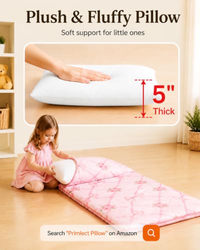 Image of Primlect Toddler Nap Mat with Pillow, Thickened Extra Large Sleeping Bag