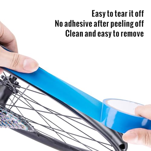 Cinta de Protección para Rueda de Bici, 16mm x 50m, Azul miniatura 5