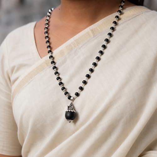 Image of Astrotalk Karungali Murugan Raksha Mala | Karungali Mala with Murugan Pendant for Protection, Positivity & Courage | Spiritual Pendant for Women & Men | Good Luck Gift for Man & Woman