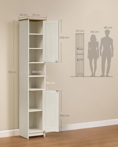 Colonne rangement 170 cm portes réversibles, SONGMICS HOME