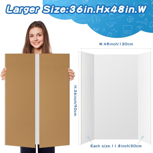Kit de 4 tableaux d'affichage triptyques blancs et légers VinTS - 3