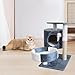 Cat Tree for Indoor, Plush Multi Level, Cat Nest Bed, Cat House Cat Furniture for Furniture Protector, Simple Dark Grey