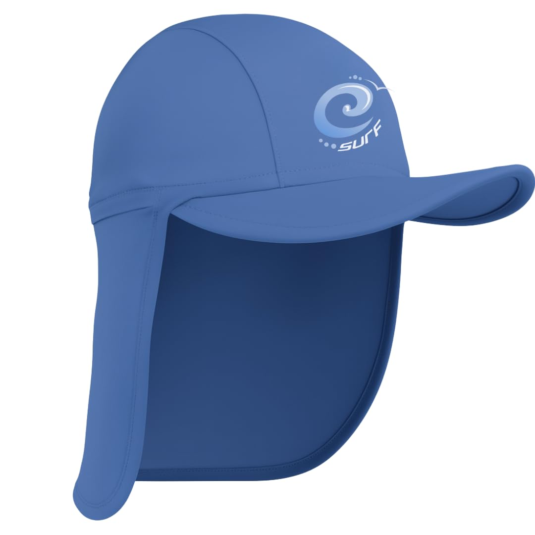 Kidz Swimmers Boys Blue Surf Sun Protection Legionnaire Cap Upf 50+ (6-10 Years)