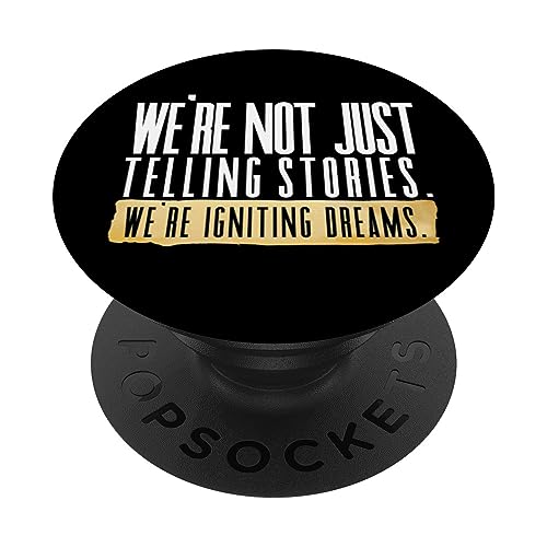 Not Just Telling Stories We're Igniting Dreams Dhar Mann Fam PopSockets Swappable PopGrip, Black