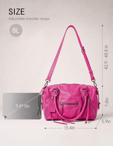 Babysun Mini City Bags Vegan Leather Tote Bag (8L) PU Hobo Bags for Women Small Shoulder Crossbody Handbag with Adjustable Strap - image 5