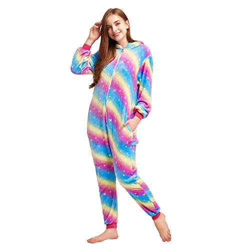 Nousion Licorne Unisex Adult Onesies Pajamas, Cosplay Christmas Sleepwear Onesies Outfit