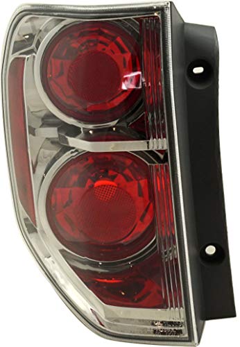 Evan-Fischer Tail Light Lens and Housing Compatible with 2006-2008 Honda Pilot Driver Side