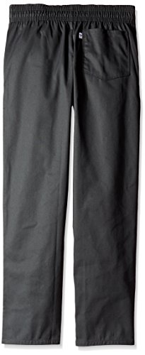 Uncommon Threads Mens Classic Baggy With 3" Elastic Waist Chefs Pants, Black, Large Us #TOP1