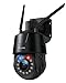 Ctronics 4K Telecamera Esterno WiFi, Zoom Ottico 30X & Auto-Zoom, Visione Notturna IR 150m/50m Colore, Rilevamento AI, Auto-Tracking, Sirena & Luce Rossa/Blu, Pattuglie & 30 Preset, SD 256GB/FTP/NAS immagine