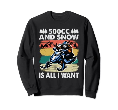 500cc y la nieve es todo lo que quiero - Motos de nieve - Motos de nieve Sudadera