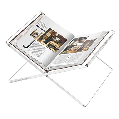 Acrylic Book Stand, Open Reading Book Stand, Clear Book Display Stand, Acrylic Cook Book Holder, Functional Clear Extra Thick Reading Stand for Bibles