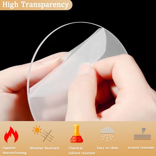 Image of 2 Pieces 1 /8 inch Clear Circle Acrylic Sheet, 13 Inch Diameter Plexiglass Sheet, Round for Cake Discs, Plexiglass Table Top, Acrylic Backdrops and DIY Display Projects Craft