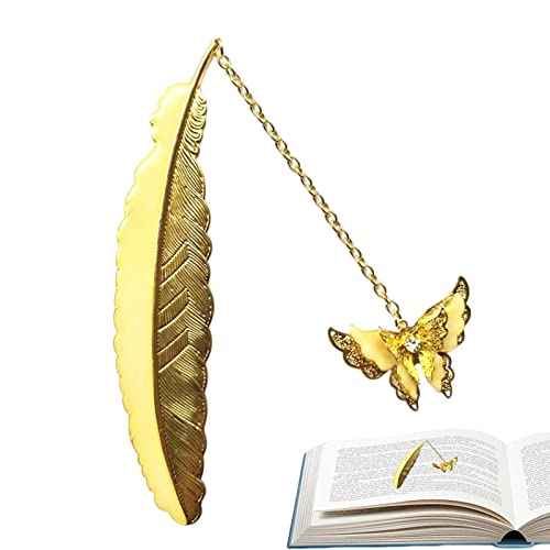Marcadores para Livros,Marcadores luminosos penas borboleta | Presentes ideais para marcadores livro