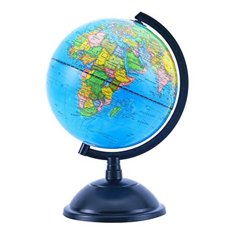 EXERZ 20cm Schülerglobus - Deutsche Karte - Globus Kinder Bildung Drehbarer - Pädagogische/ Geografische - Lehrmaterial Globen Politische Karte - Durchmesser 20cm Cover