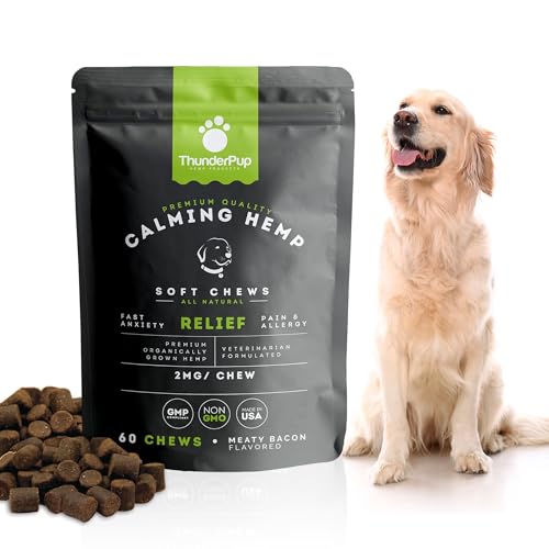 ThunderPup Premium Hemp Chews | Natural Calming Hemp Treats for...