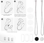 2pcs Wrist Straps Replacement for Meta Quest3, Adjustable Controllers Lanyards with Scratch-Resistant Lens Cover Protector Easy to Attach VR Accessories for Oculus 3/3s