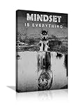 Mindset is Everything Motivational Canvas Wall Art Inspirational Entrepreneur Quotes Dog Poster...