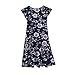 Girls Floral Print Summer Flowy Dress, Cute Flutter Sleeve Crewncek Casual Tiered Swing A-Line Dresses for 4-15 Years