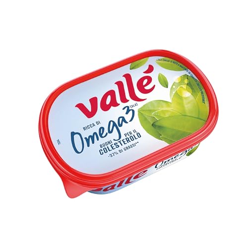 Vallé Omega 3, naturalmente ricca di Omega 3, 250g, Alternativa al Burro, Senza Lattosio e Senza Glutine, Ideale per Vegani e Intolleranti