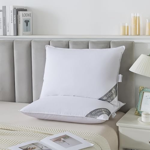 HOMEFOUCS Feather and Down Pillows Pack