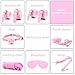 10 Pcs Sex Bondage Restraints Toys Versatile Bed Restraints Couple Sex Toys with Sex Straps Bondage Cuffs Blindfold Feather Kit Adult Sex Toys Bondage Gear Accessories Couples Game Sweater A6 (Pink1)