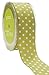 May Arts 1-1/2-Inch Wide Ribbon, Light Green Grosgrain Polka Dot