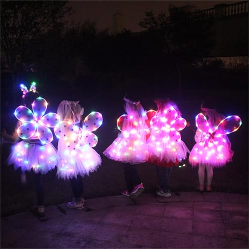 Disfraz de alas led de mariposa para niñas miniatura 3