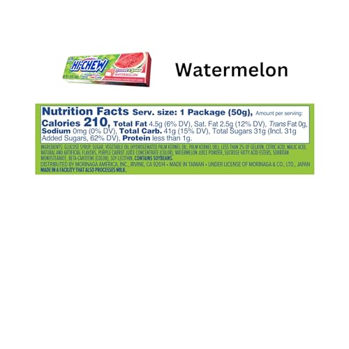 HI-CHEW Variety Sticks, 15-Pack, Soft & Chewy Candy, 1.76oz Each - Made with Immensely Juicy Fruity Flavors - Strawberrt, Green Apple, Grape, Mango and Watermelon