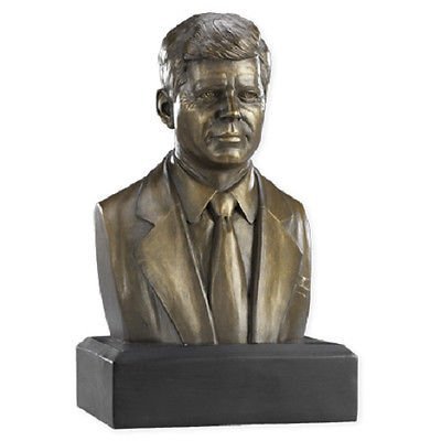Busto de John F. Kennedy de bronce 6 in miniatura 1