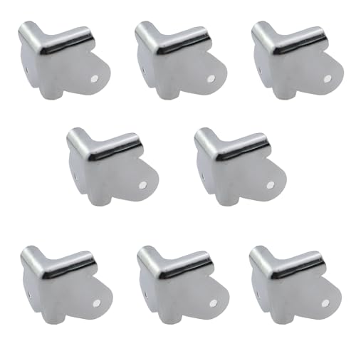 Image of Iron Clad Corner Audio Case Protector - 8PCS 1 inch Silver Triangle Loudspeaker Shield