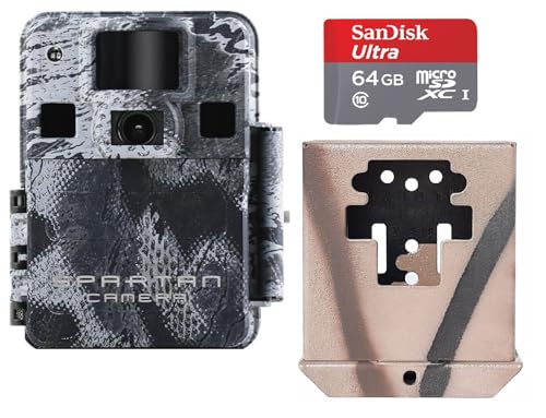 Spartan Eclipse Advanced Blackout IR Wide Angle Non Cellular Trail Camera with Spartan Eclipse Security Box and 64GB SD Card