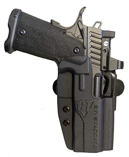 COMP-TAC.COM International Holster STI- Staccato P 4.4" - Right - Black (Belt, Paddle, Drop Offset)