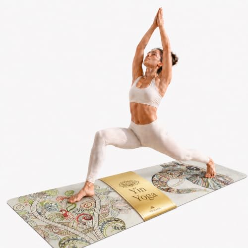 Yin Yogamatte aus Naturkautschuk I Hot Yoga Mikrofasermatte I Maschinenwaschbar I I...