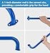 BiJun17 inch Metal Playground Handles,Monkey Bars Indoor Heavy Duty Ceiling Grab Bars for Indoor Outdoor Playgrounds Climbing Frames,Treehouses and Wall ladders (Blue Set of 6)