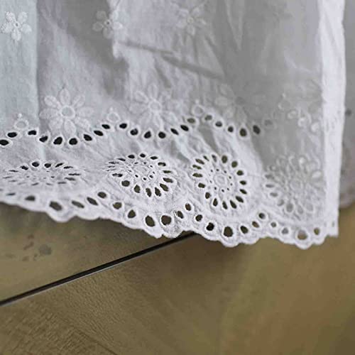 Cortinas cortas para ventanas de cocina hechas de algodón blanco estilo café M 5