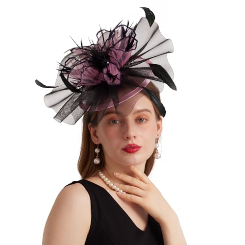 Sombrero Derby de Organza para Mujer con Ala Ancha miniatura 7