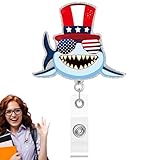 Bonne durabilité : fabriquée en acrylique robuste, cette bobine de badge du 4 juillet présente une structure solide, difficile à endommager et s'étend jusqu'à 65 cm pour une utilisation