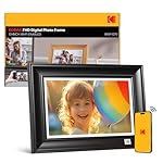 KODAK WiFi Digital Picture Frame, 1920 x 1200 HD Touchscreen Digital Photo Frame, 10.1 Inches Intelligent Electronic Picture Frame with 32 GB,Auto-Rotate, Share Moments Instantly Gifts(Wood Frame)
