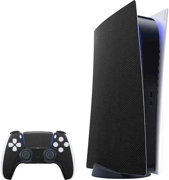 Skinit Decal Gaming Skin Compatible with PS5 Bundle - Officially Licensed Specialty Vinyl Black Hex Texture Design