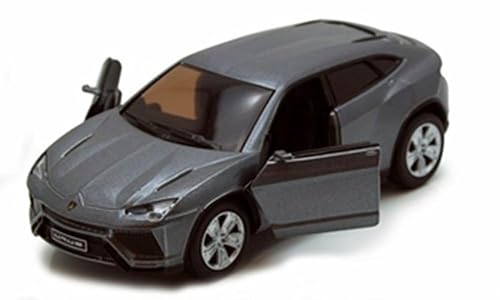 KiNSMART Lamborghini Urus 5" 1:40 Scale Die Cast Metal Model Toy Super Sports Car w/Pullback Action (Grey)